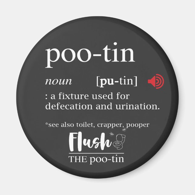 Anti Putin POOTIN Funny Dictionary Magnet (Vorne)