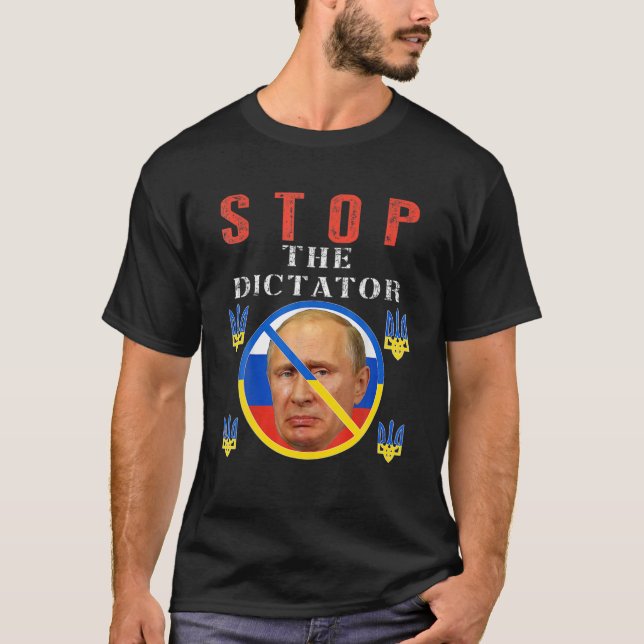Anti Putin, Putins stoppen, Stolz auf die Ukraine, T-Shirt (Vorderseite)