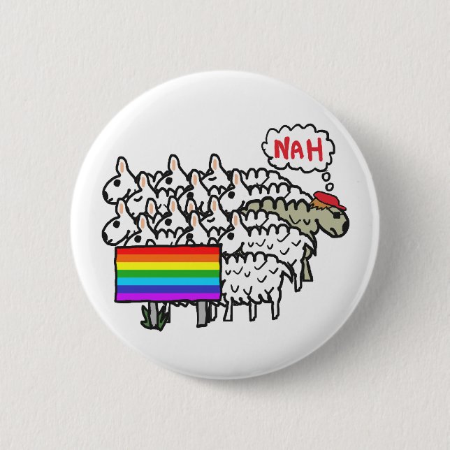 Anti Rainbow Sheep Button (Vorderseite)