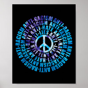 Anti-Rassismus Faschismus Lies Hate Resist Demokra Poster