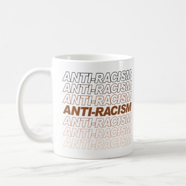 Anti-Rassismus Muster Kaffeetasse (Links)