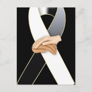 Anti-Rassismus Schwarz/Weiß-Aufklärungs-Band-Postk Postkarte