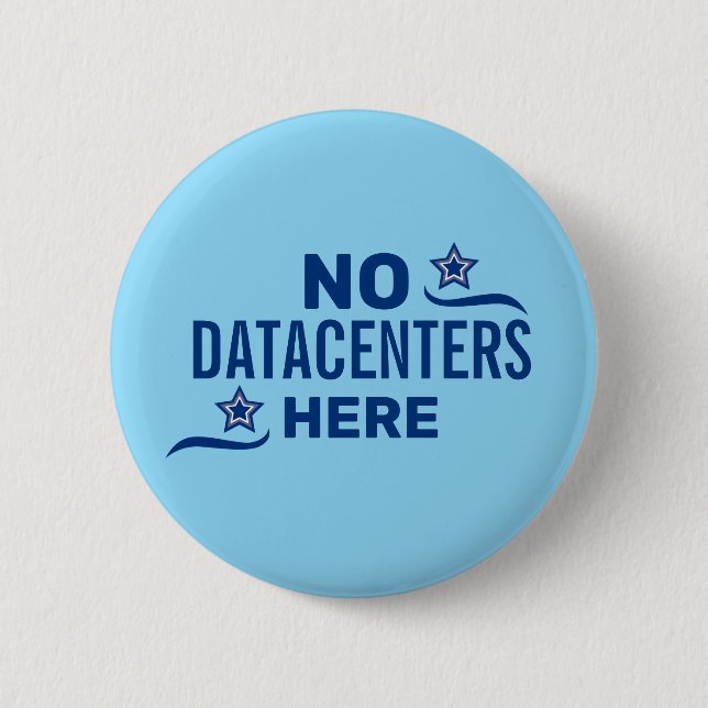 Anti-Rechenzentrum Politisch Button (Vorderseite)