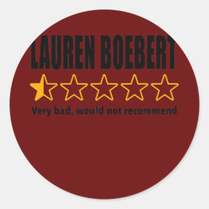 Anti Rep Lauren Boebert Boebert Bad Review Runder Aufkleber