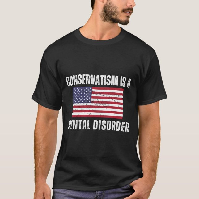 Anti-Republican Pro Democrat American Flag America T-Shirt (Vorderseite)