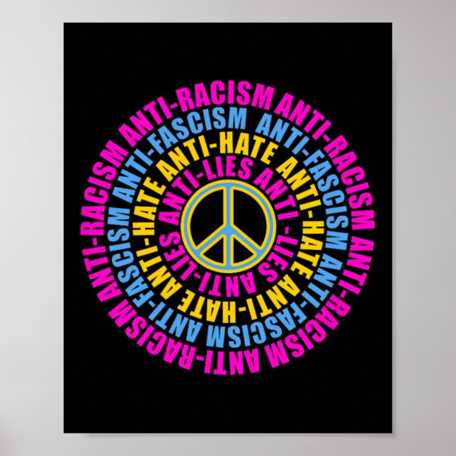 Anti-republikanische Peace Liebe Abstimmung Blue K Poster (Vorne)