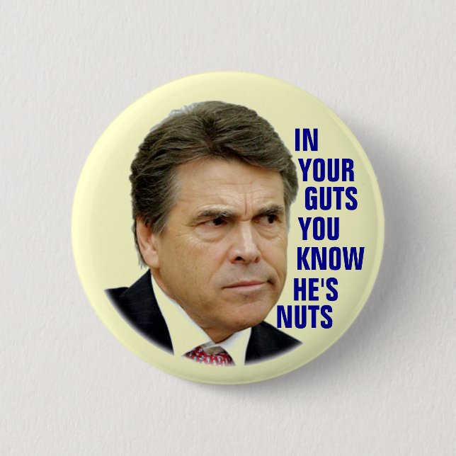 Anti-Rick-Perry 2012 Button (Vorderseite)
