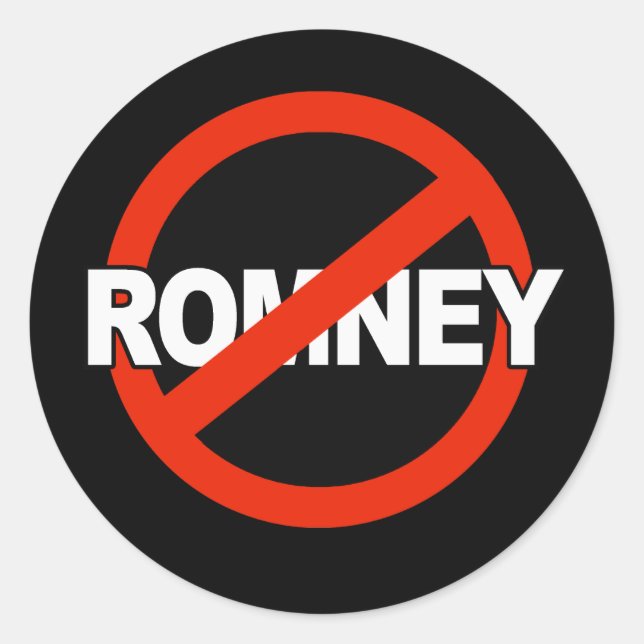 Anti-Romney-Name -.png Runder Aufkleber (Vorderseite)