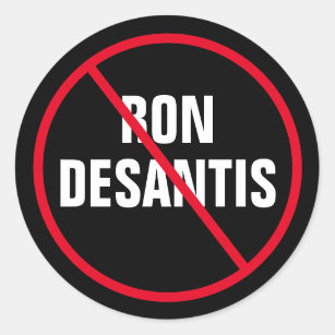 Anti Ron DeSantis Florida Demokrat Runder Aufkleber