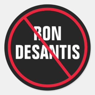 Anti Ron DeSantis Florida Demokrat Runder Aufkleber