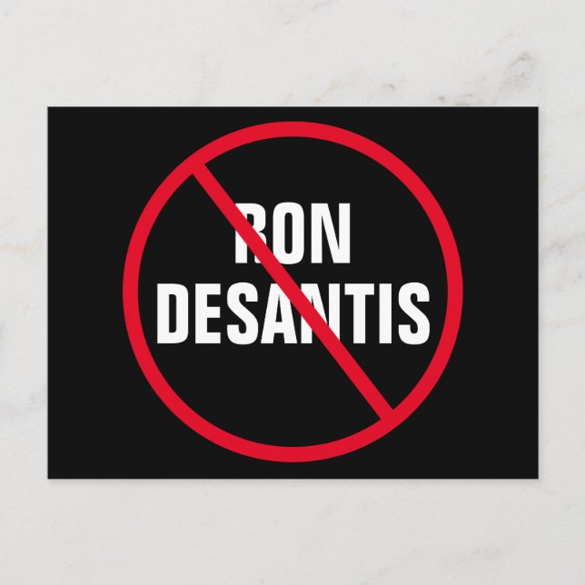 Anti Ron DeSantis Politisch Postkarte (Vorderseite)