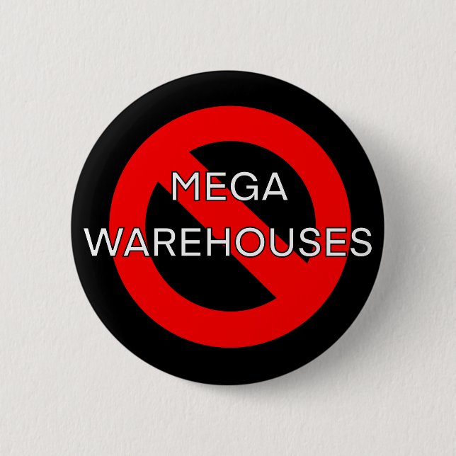 Anti Say No an Mega Warehouses Button (Vorderseite)