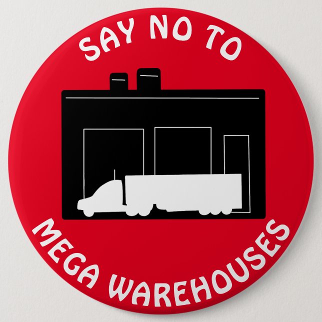 Anti Say No an Mega Warehouses Button (Vorderseite)