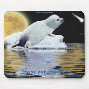 Anti-Sealhunt Niedlich Harp Siegel Wildlife Mouse Mousepad