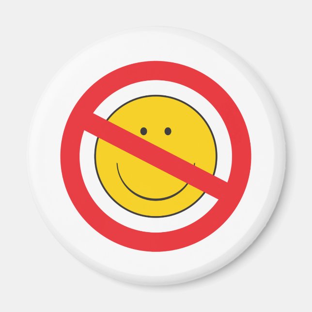Anti-Smiley-Gesicht Magnet (Vorne)
