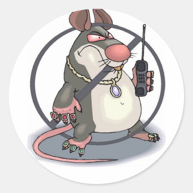 Anti-Snitch Runder Aufkleber (Vorderseite)