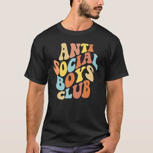 Anti Social Boys Club Funny Introvertieren Anti-So T-Shirt (Vorderseite)
