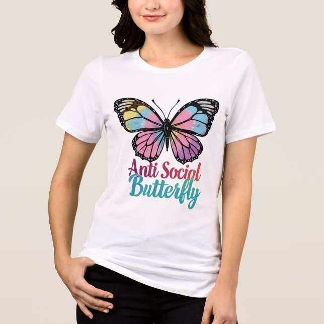 Anti-Social Butterfly – Introvert Statement Tee (Vorderseite)
