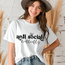 Anti-Social Butterfly Moderne Typografie-Einführun Tri-Blend Shirt