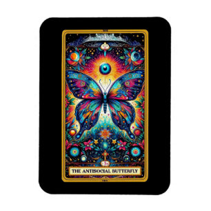 Anti-Social Butterfly Tarot Card Magnet