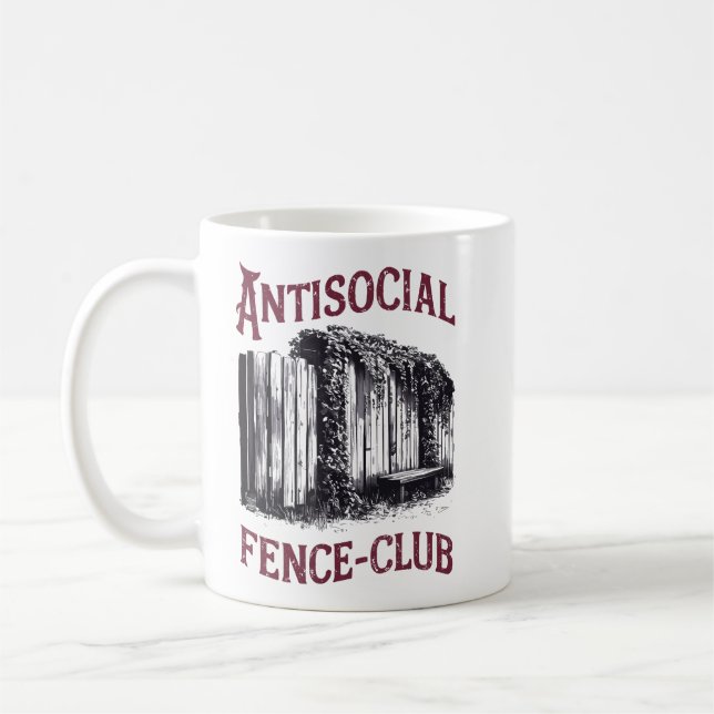 Anti-Social-Fazit-Club - Funny Sarcastic Design Kaffeetasse (Links)