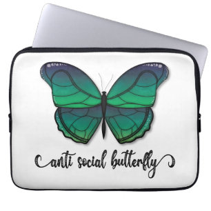 Anti-Social Green Butterfly Laptopschutzhülle