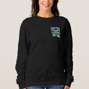 Anti Social Lifting Club Hanteln gekreuzter Totenk Sweatshirt