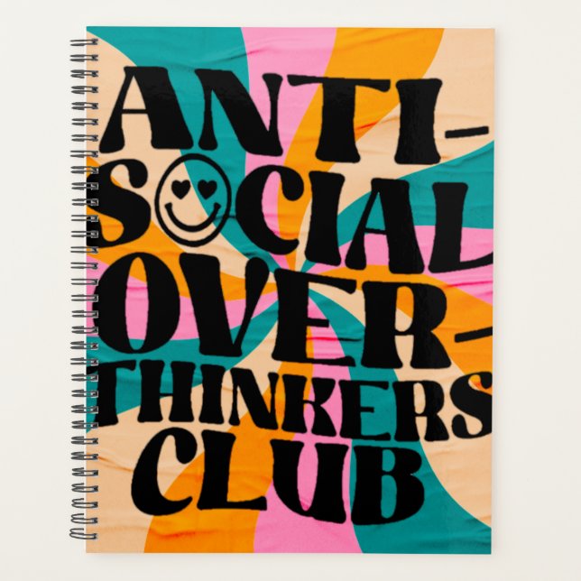 Anti social overthinkeners club planer (Vorderseite)