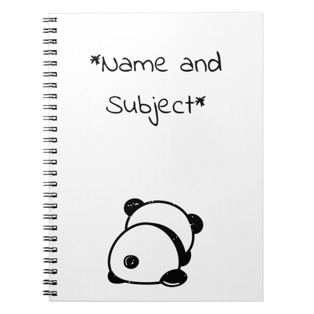 Anti-Social-Panda-Bären-Notebook Notizblock (Vorderseite)