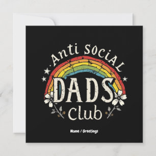 Anti Social Vaters Club Retro Funny Vatertag Einladung