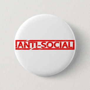 Anti-soziale Briefmarke Button