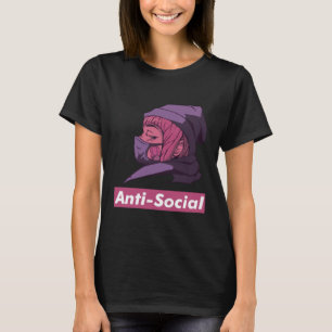 Anti-soziale Facemask japanische Episode-Noodles T-Shirt