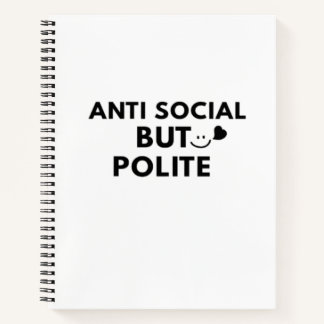 Anti-sozialer, aber höflicher lustiger Introvertie Notizbuch