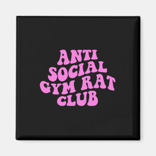 Anti Sozialer Fitnessstudio-Ratte-Club Lustiger Fi Magnet