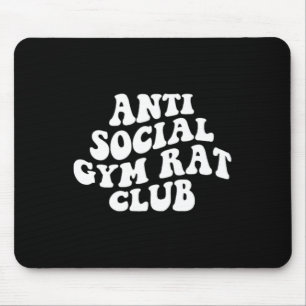 Anti-Sozialer Fitnessstudio-Ratten-Club Lustiger F Mousepad