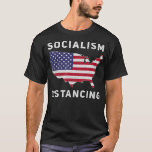 Anti-Sozialismus Politische USA Flag Sozialismus D T-Shirt