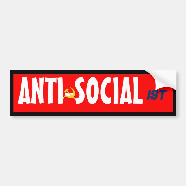 Anti-Sozialistisch Autoaufkleber (Vorne)