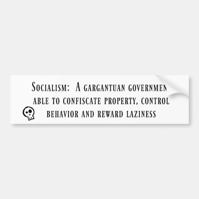 Anti-Sozialistischer Autoaufkleber (Vorne)