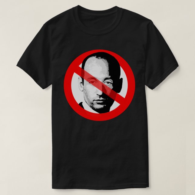 Anti Stephen Miller überquerte das Gesicht T-Shirt (Design vorne)