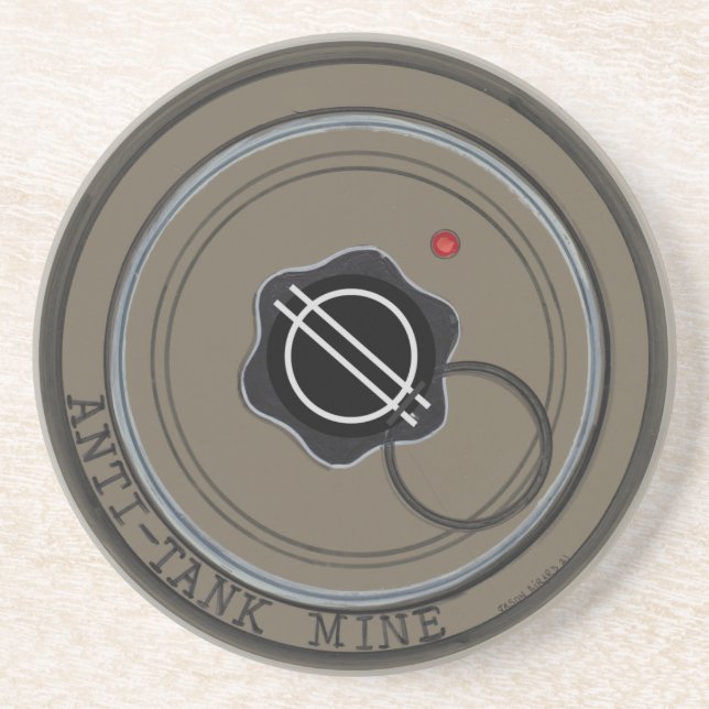 Anti-Tank-Mine Getränkeuntersetzer (Vorne)