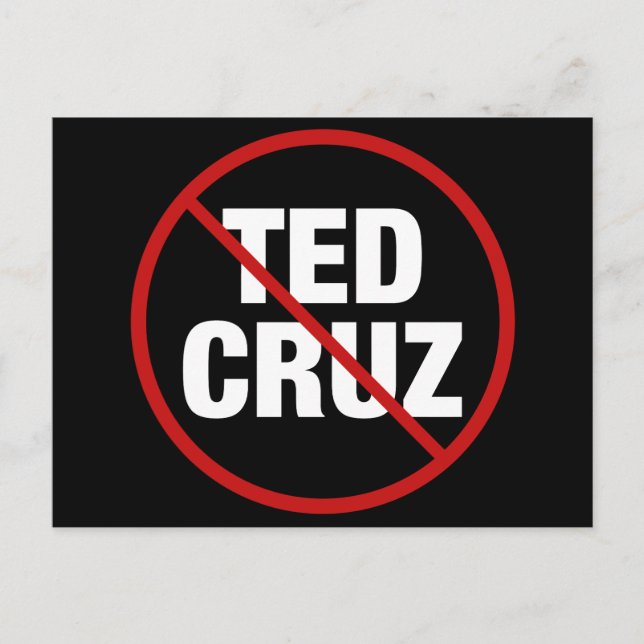 Anti Ted Cruz Texas Demokratische Politik Postkarte (Vorderseite)
