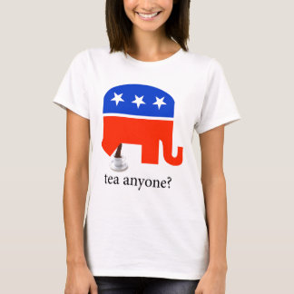 Anti-Tee Party-republikanischer Elefant kacken T - T-Shirt