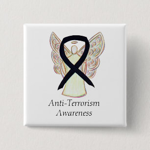 Anti-Terrorismus-Bewusstsein Schwarzer Band Pin Bu Button