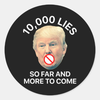 Anti Trump 10 Runder Aufkleber