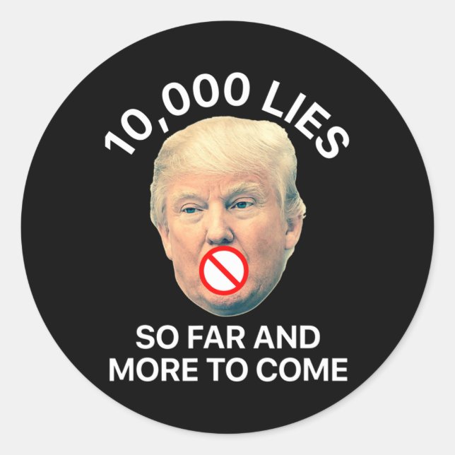 Anti Trump 10  Runder Aufkleber (Vorderseite)