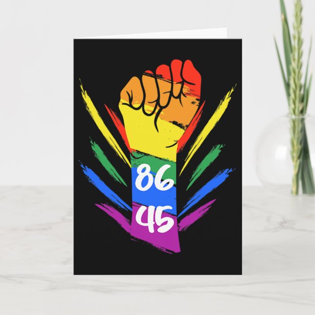 Anti Trump 8645 Lgbtq+  Karte (Vorderseite)