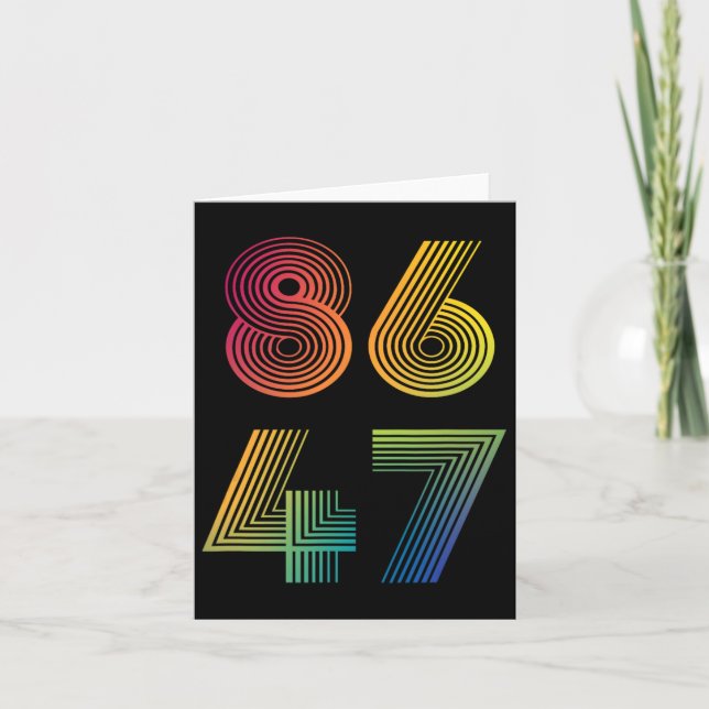 Anti Trump 8647 86 47 Impeach 47 Anti-Trump Präsid Karte (Vorderseite)