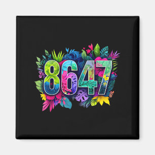 Anti Trump 8647 floral Resist 86 47 impeach TrumpA Magnet