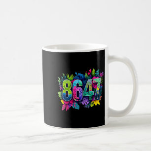 Anti Trump 8647 floral widerstehen 86 47 impeach T Kaffeetasse