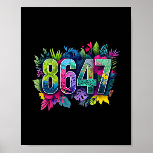 Anti Trump 8647 Florale Resistenz 86 47 Impeach Tr Poster